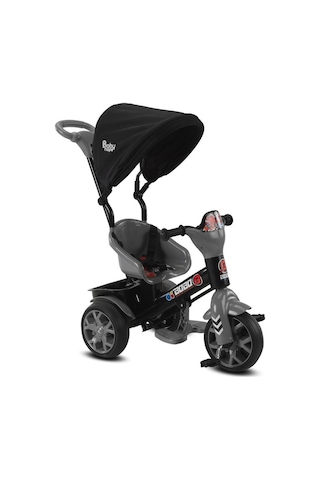 Babyhope 121 Bobo Üç Tekerlekli Ebeveyn Kontrollü Bisiklet Çocuk Bisikleti Gri 03012160,gri Çocuk Bisikleti