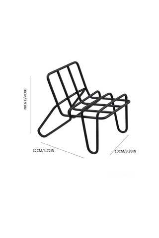 Gajeena Siyah Sandalye Şekilli Dikey Tel Mobil Telefon Tutucu