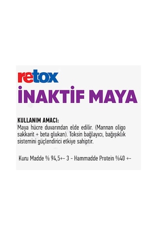 Hs Tarım Retox İnaktif Maya-toksin Bağlayıcı Yem Katkısı 20 Kg