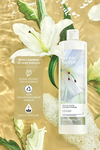 Avon Senses White Lily Beyaz Zambak Kokulu Duş Jeli 2 x 500 ML