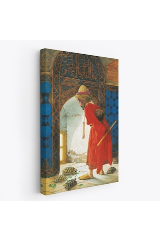 Osman Hamdi Bey'in Kaplunbağa Terbiyecisi İsimli Eseri Kanvas Tablo-5129 70 X 100