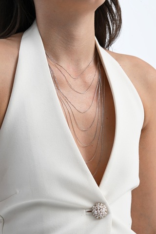 925 Ayar Gümüş Gümüş Zincir 40-45-50-55-60-65-70 Cm Barcode
