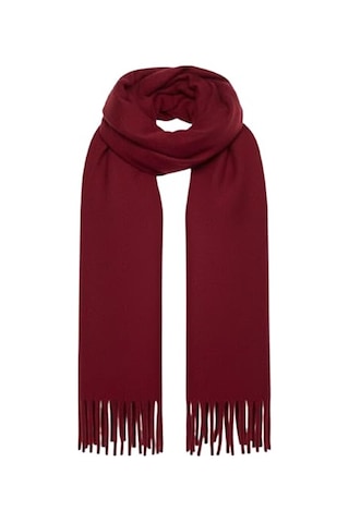 Bermody Puffy Yumuşak Dokulu Kadın Atkı Şal Omuz Şalı 50 X 190 Cm Bordo