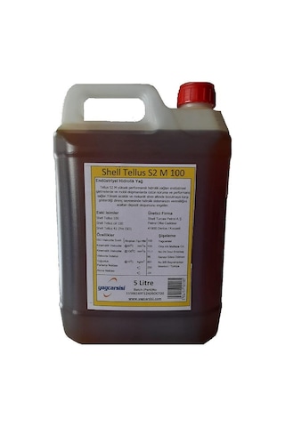 Shell Tellus S2 M 100 Bidon Hidrolik Yağ 5 L