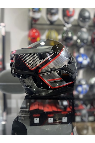 Shark Oxo 180 Çene Açılır Kask Siyah Kırmızı