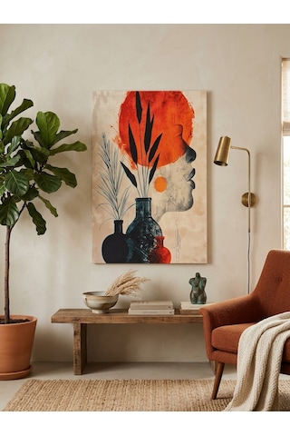 Tablo 60x90 Cm Büyük Boy Kafe Ve Salon Hediyelik Duvar Aksesuarı Siyah Mat