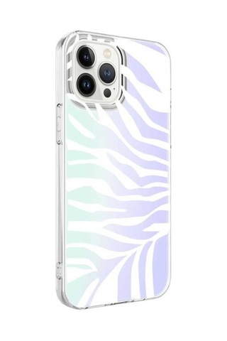 Apple Uyumlu iPhone 13 Pro Max Kılıf Zore M-blue Desenli Kapak Zebra No1