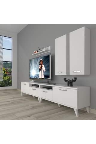 Decoraktiv Eko 5220d Slm Retro Tv Ünitesi Tv Sehpası Beyaz
