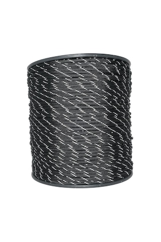 Mg Ropes Bileklik,outdoor 4 Mm Reflektörlü Paracord İp No:47 100 Metre Siyah