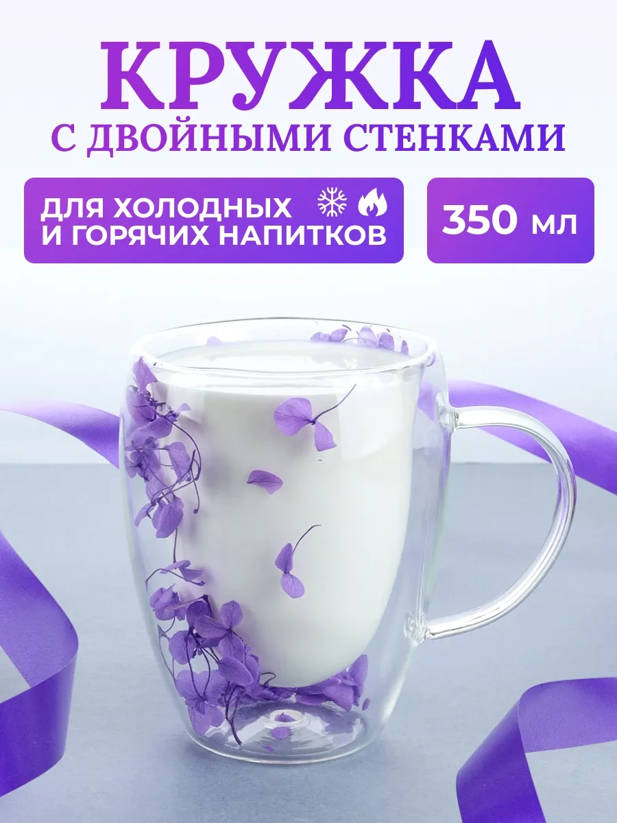 Miland Home Çiçek Desenli Çift Tabanlı Kupa 296746215 Violet