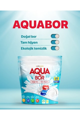 Aquabor Bulaşık Makinesi Tableti 30 Lu Doğal Bulaşık Makinesi Tableti 46921332