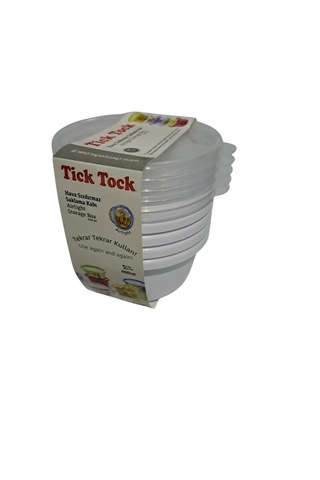 Hobby Life Tick Tock Hava Sızdırmaz Saklama Kabı 5'li Set 5 x 250 Beyaz