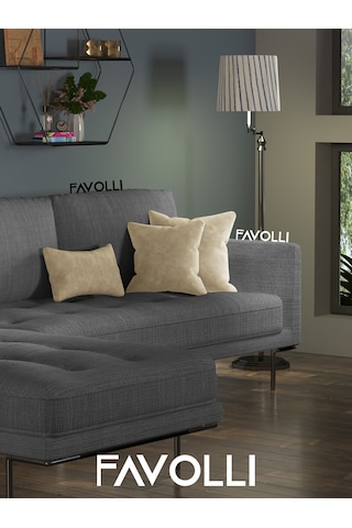 Br Favolli Kadife Dokulu Pastel Grisi Kırlent Kılıfı Dream Serisi Punch Için Uygun Gizli Fermuar Pastel Grisi