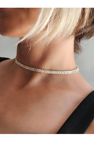 Su Yolu Baget Model Altın Kaplama Gold Renkli Çelik Kolye