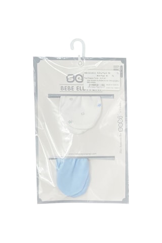 Sebi Bebek Eldiveni 0-3 Ay 9903 Mavi-ekru Mavi - Ekru