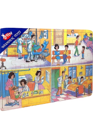 Ahşap Yapboz Puzzle Pazıl Günlük Yaşam
