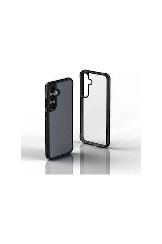 Samsung Galaxy S24 Plus Uyumlu Kılıf Şeffaf Sert Kapak Transparent Hard Pc Cover Gri
