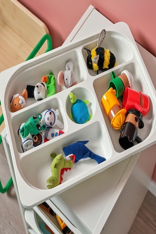 Ikea Beyaz Dayanıklı Saklama Kutusu 42x30x5 Cm Oyuncak Düzenleyici Çocuk Odası
