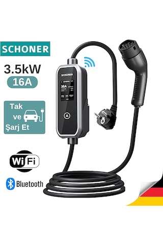 Schoner 3.5kw Taşınabilir Elektrikli Araç Şarj Istasyonu 3,7 Kw