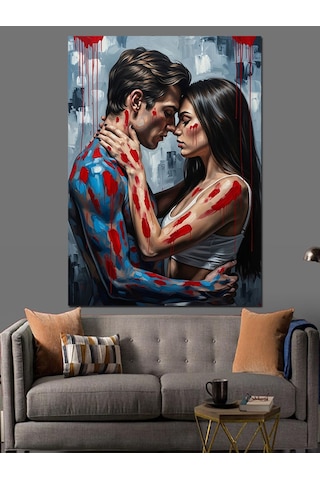Ahşap Tablo I Love Music Yazılı Modern Pano
