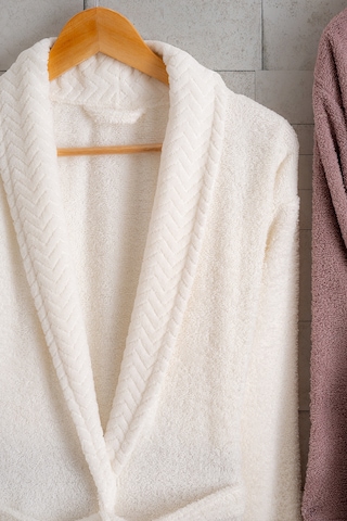 Oznhome Krem-pudra Çift Kişilik 6 Parça Bornoz Seti Krem - Pudra