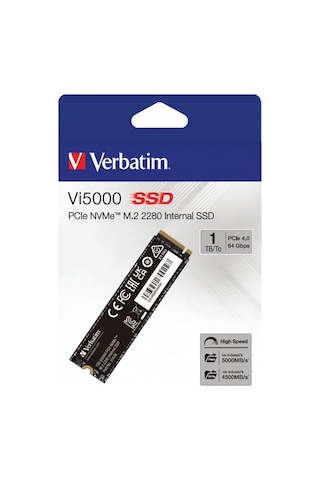 Verbatim Vi5000 1 TB PCIe NVMe Okuma 5000 Yazma 4500 Gen4 NWME M.2