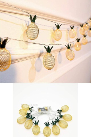 2m 10 Led Pilli 2 Kademeli Ananas Led Işık Diğer