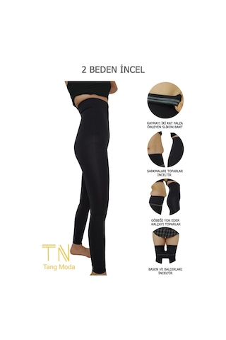 Momslab Anında Incelme Siyah Yüksek Bel Korse Tayt Toparlayıcı Korsesiyahxl Siyah