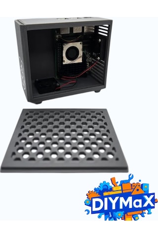Performans, Şıklık Ve Maksimum Soğutma Nr200p Tasarımlı Raspberry Pi 4 Kasası Fan Yuvalı - Siyah
