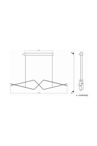 Tra30103 Eco 120 Cm Led Avize Sarkıt Makas Larga