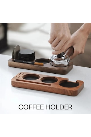 Dinosaurs Kahve Sabotaj Mat İstasyonu Standı Portafilter Tutucu Destek Tabanı Raf Sabili Ahşap 58mm Barista İçin Aksesuarlar Diğer