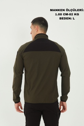 Camp Scoutland Camp260 Outdoor Tactical Su İticili Erkek Fermuarlı Taktik Sweatshirt Haki