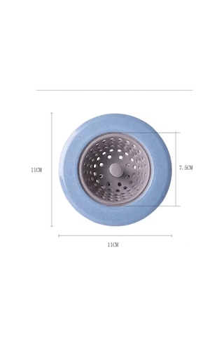 Lemestar Mutfak Lavabo Su Filtresi 11 Cm - Saç Ve Gıda Artıklarını Tutar, Akışı Kolaylaştırır, Kolay Temizlenir Renk Seçenekli Mavi