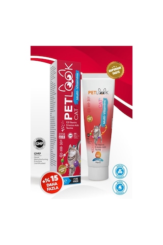 Petlook Kediler İçin Malt + Multi Vitamin Macunu 115 G