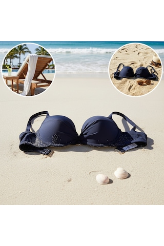Bonbon Kadın Plaj Giyim Siyah Renk Bikini Üst Bb2630
