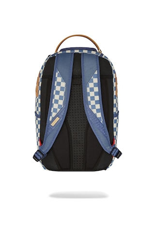 Sprayground New Shark Yacht Club Dlxsv Backpack, Suya Dayanıklı Suni Deri, Kadife Laptop Gözlü Sırt Çantası Mavi