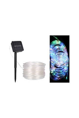 Ximistore9 Ip65 Su Geçirmez 100 Led Güneş Enerjili Halı Işığı, 8 Işık Efekti, 7.2w, 600mah Şarj Edilebilir Pil, Renkli Dekoratif