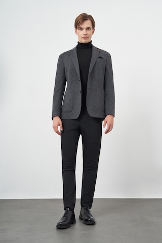 İmza Lacivert Örme Mono Yaka 6 Drop Slim Fit Ceket 1002245152 Lacivert