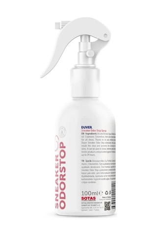 Duver 100 Ml Sneaker Odorstop Ayakkabı Koku Sprey Beyaz