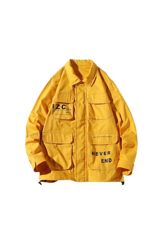 Pasifix Erkekler İçin Günlük Baskı Uzun Kollu Ceket 001