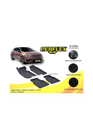 Perflex Pxm-rn14 Paspas 3d Havuzlu X-mat Megane 4 2016+ Perflex Pxm-rn14 Paspas 3d Havuzlu X-mat Megane 4 2016+