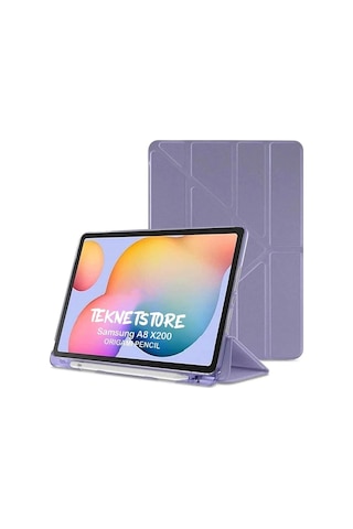 Apple Uyumlu iPad, 7. 8. 9. Nesil 2020 /2021 10.2 Kılıf Katlanır Kalemlikli Standlı Uyku Modlu Akıllı Kapak Kılıf