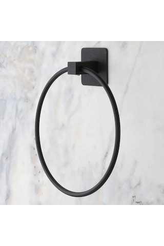 Zmc Bilişim Kendiliğinden Yapışkanlı Siyah Paslanmaz Metal Yuvarlak Havluluk Çok Renkli