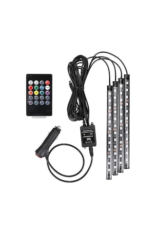 Sese Ve Müziğe Duyarlı Kumandalı App Usb 12 Led Ayak Altı Led
