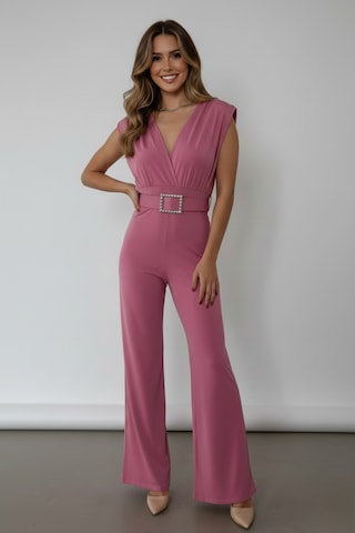 Zedefx Kadın Kolsuz Sandy Tulum Pembe