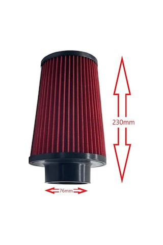 K&N Uzun Hava Filtresi 76mm