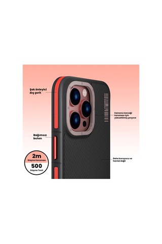 Youngkit Apple Uyumlu iPhone 14 Pro Max Magsafe Şarj Özellikli 600d Kevlar Kılıf
