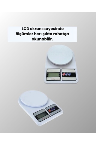Hepsi Hassas Tartım İçin Dijital Mutfak Terazisi 10kg / 1g Najmaddin Diğer