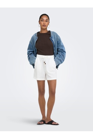 Only Onlswar Thyra Pull Up Shorts Wvn Kadın Beyaz Şort - 15378514