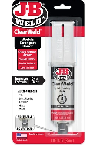 Jb Weld İkiz Tüp Şırınga 25 Ml Ahşap,cam, Seramik , Fayans Çok Amaçlı Hızlı Yapıştırıcı
